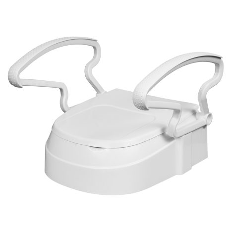 Toilet Seat Raiser With Armrests, Adjustable Hight - Image 2