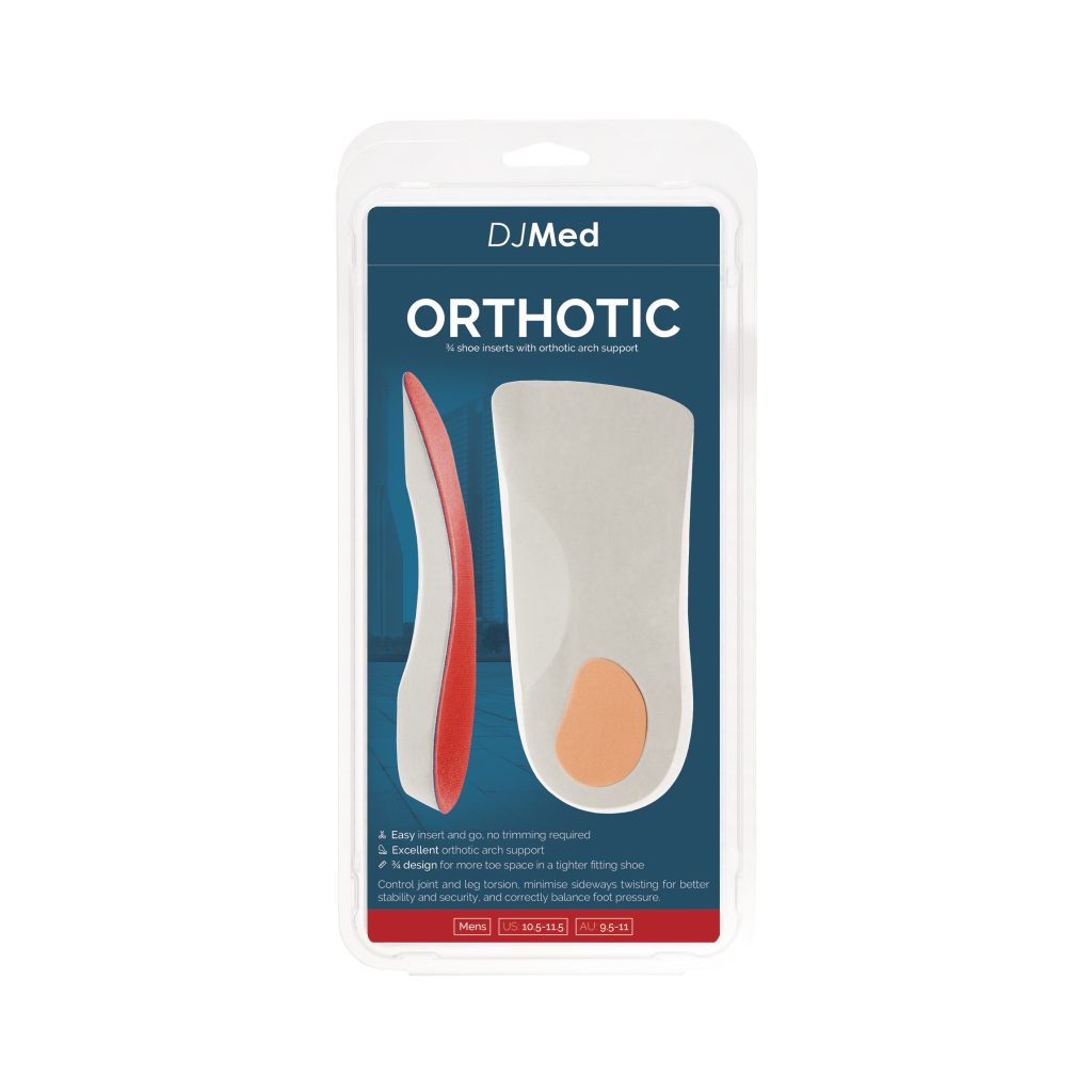 DJMed Orthotic ¾ Insoles Shoe Inserts