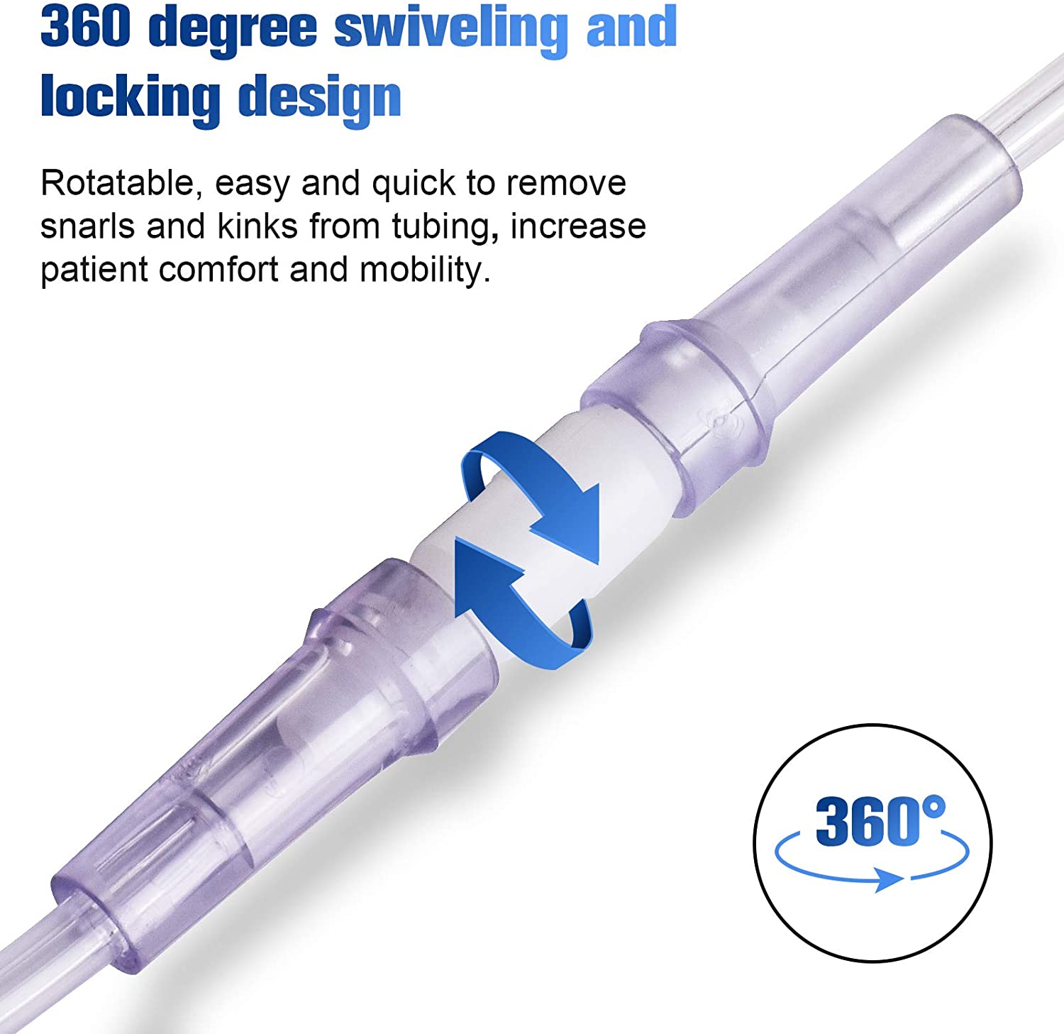 Swivel Oxygen Tubing Connectors 10Pk