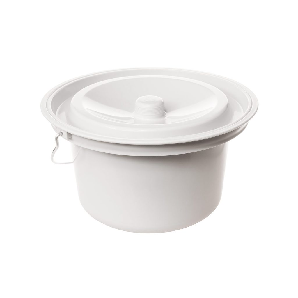 Rebotec Bucket Shower Commode Chair Pail, Grey